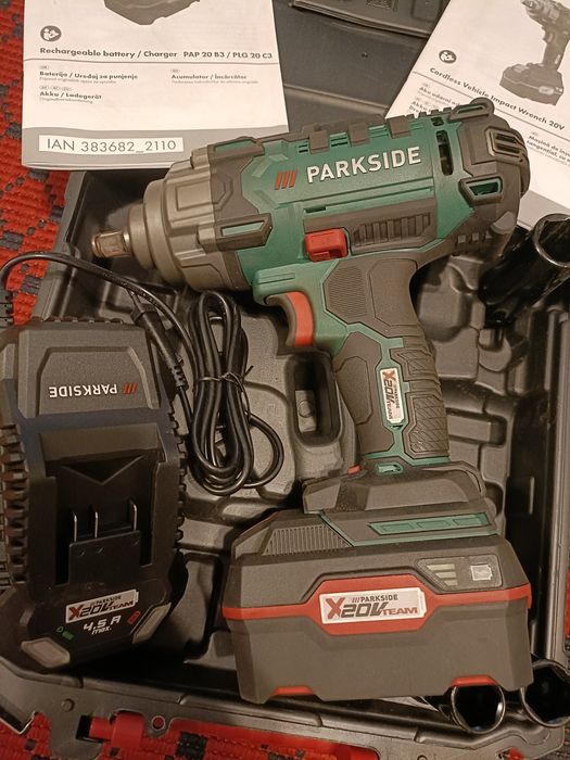 Cheie Pistol Impact Parkside 20V 400Nm