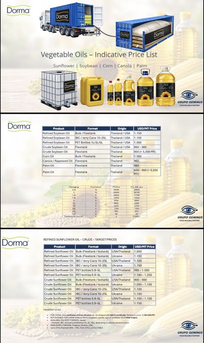 Ulei de floarea-soarelui rafinat (en-gros)