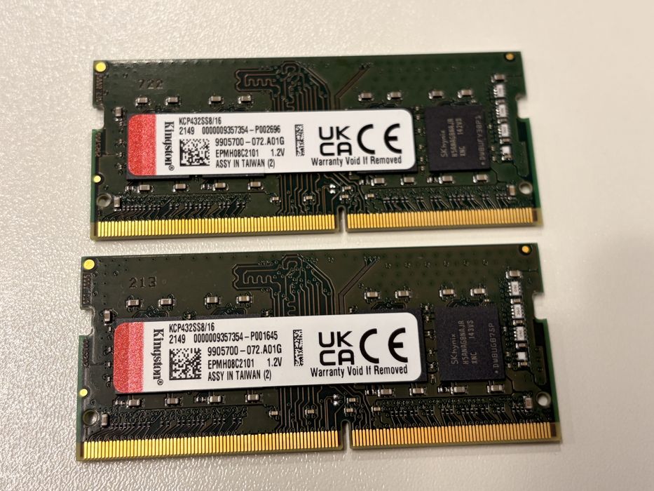 Memorii Laptop Kingston DDR4 1x16GB 3200mhz noi