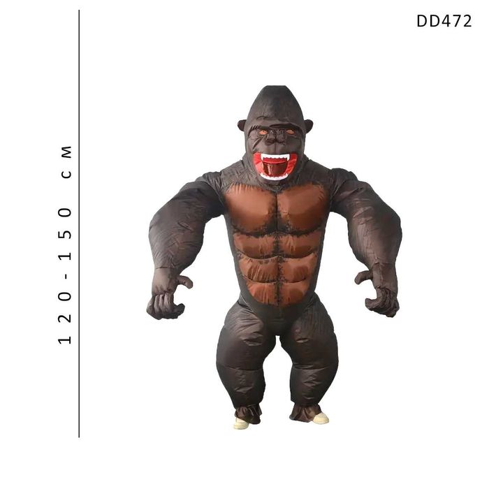 Надуваем парти костюм Горила деца възрастни маймуна аниматор шоу
