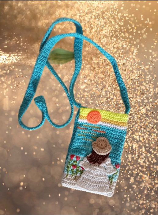 Вязаная сумочка "У моря "