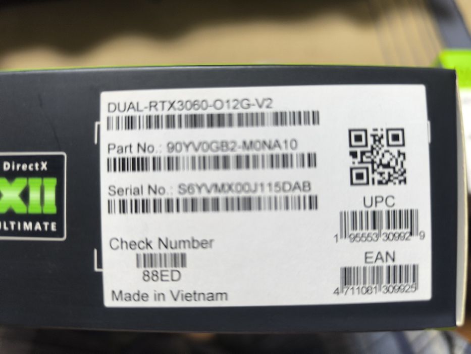 Видеокарта RTX 3060