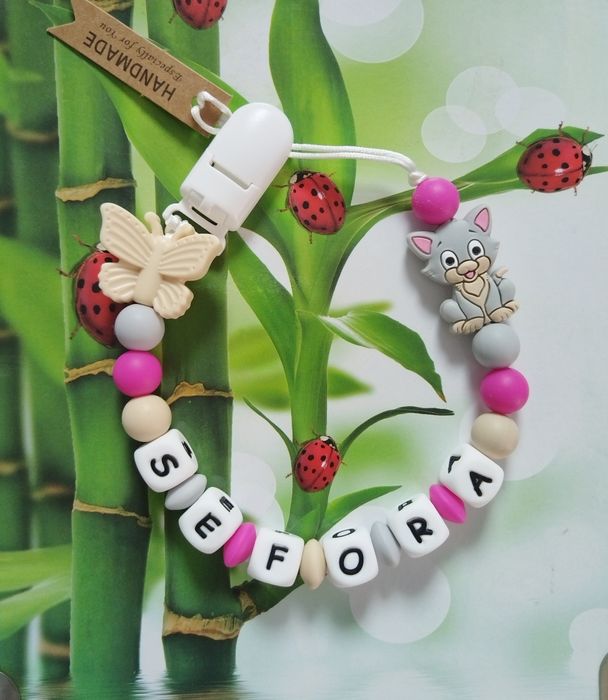 Lănțișoare din silicon personalizate pentru suzeta