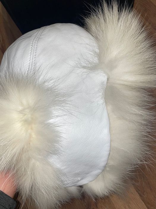 Яка от Лисица естествен косъм и шапка от ествествена кожа и косъм