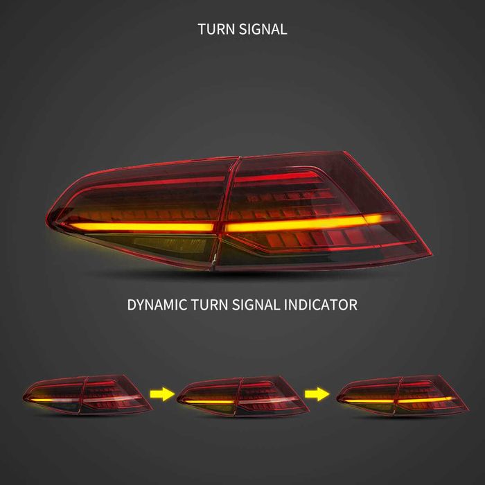 Комплект LED стопове с динамични мигачи за ГОЛФ 7 Golf 2013 - 2021