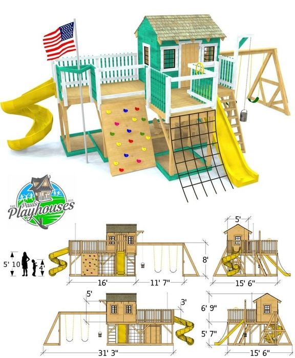 Детская площадка горка аттракцион болалар майдони домик качели swings