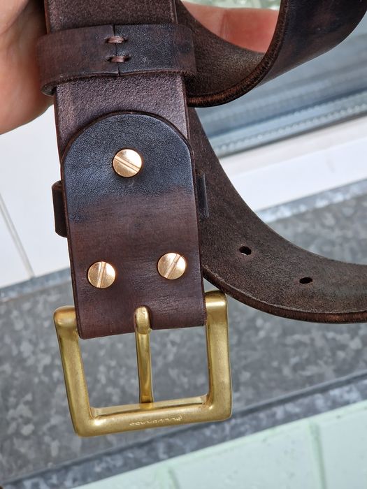 Кожаный ремень.ручная работа