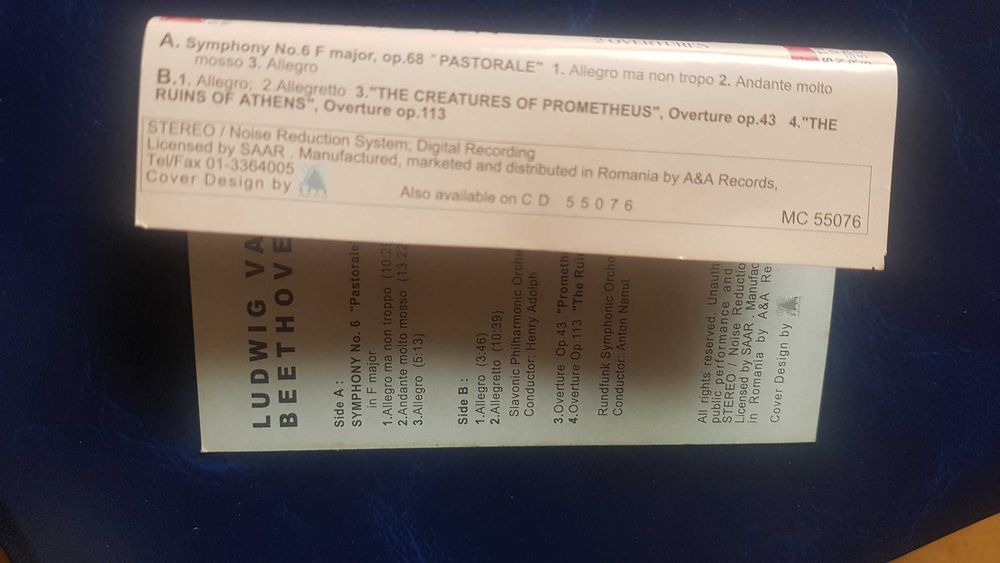 Beethoven-Symphony no.6"Pastorale"&2 ouvertures, caseta album