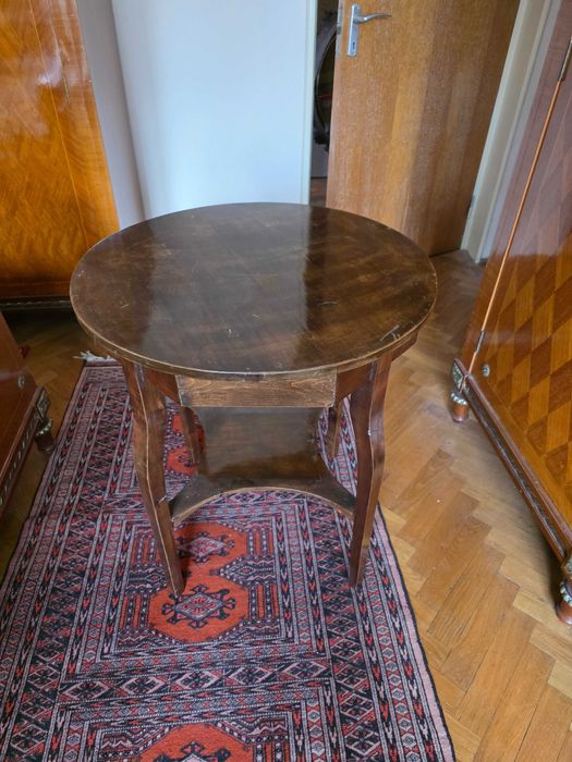 Măsuță de Cafea Art Deco (Anii '40) – Lemn Masiv, Design Vintage