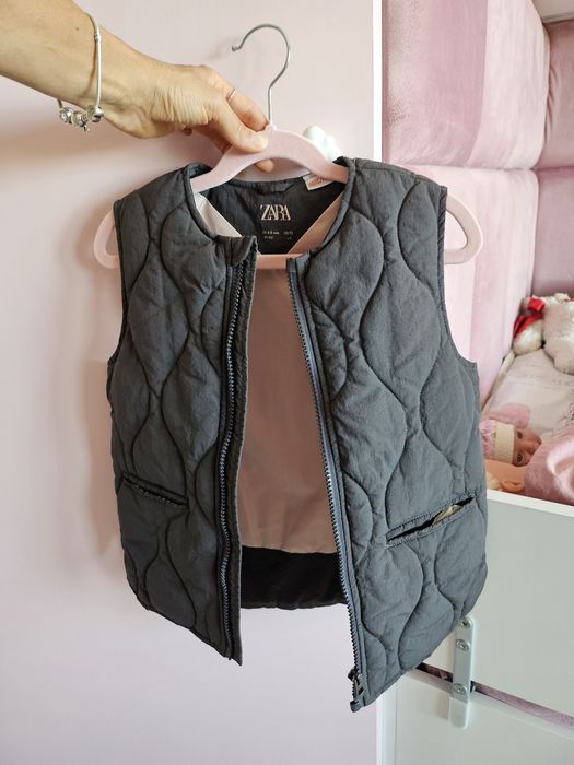 ZARA елек момиче пухен и ватиран 110см