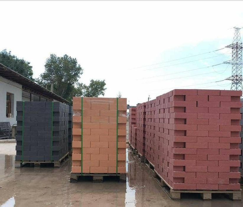 Киперпресованный кирпич разных цветов