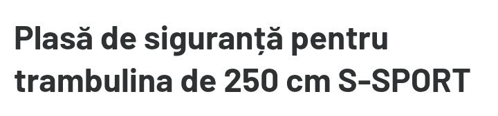 Plasă de siguranţă pentru trambulina de 250 cm S-SPORT