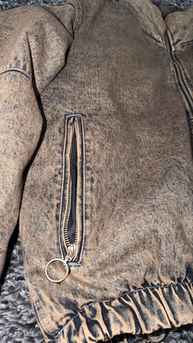 Zara puffer denim jacket