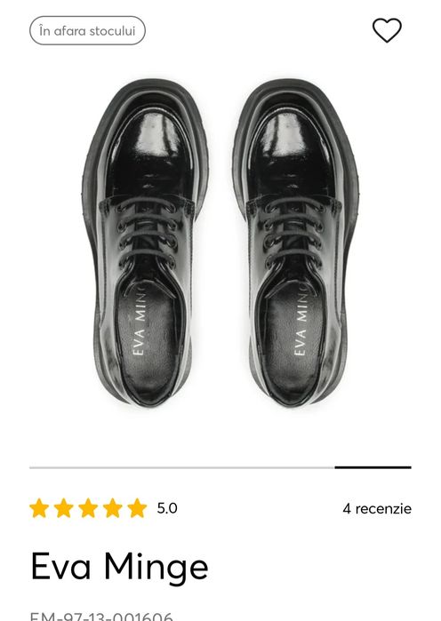 Pantofi Eva Minge mar 37 piele naturala lacuita noi