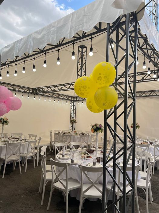 Шатры, столы, стулья, посуда в аренду