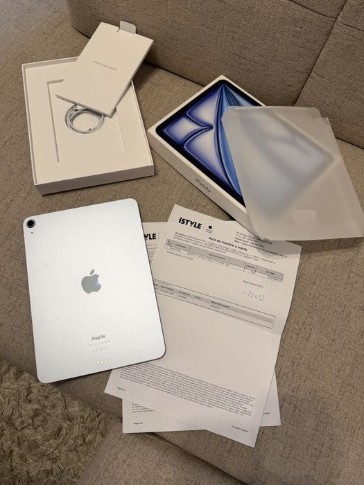 ipad air 11” cu M2 128gb wifi blue, factura/garantie 2 ani istyle