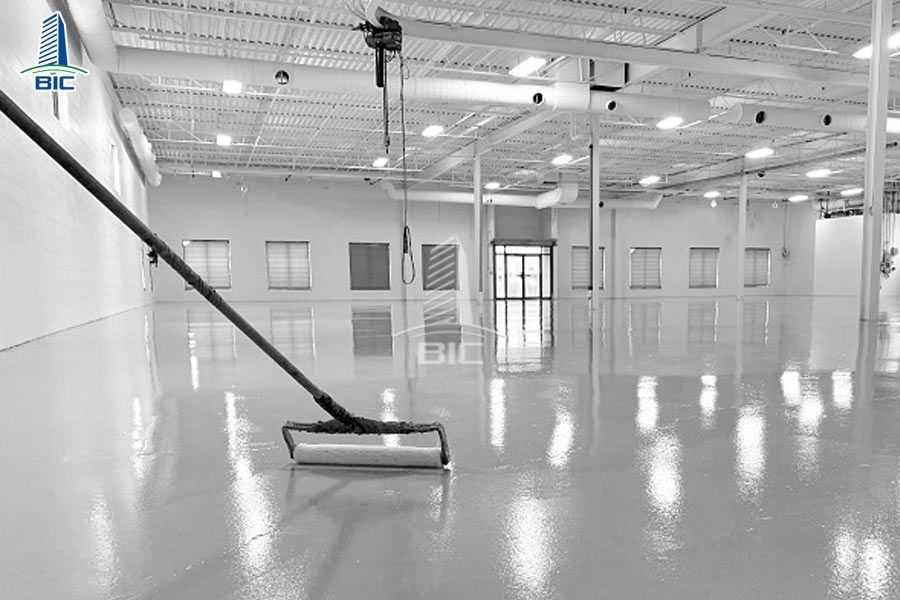 Эпоксидный наливной пол (portakal) текстрный