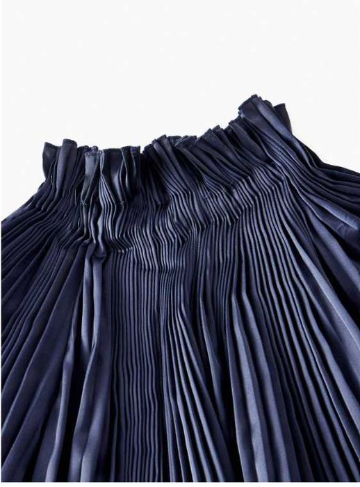 Риза плисе с обемен ръкав