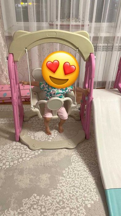 Продам детскую горку с качелями