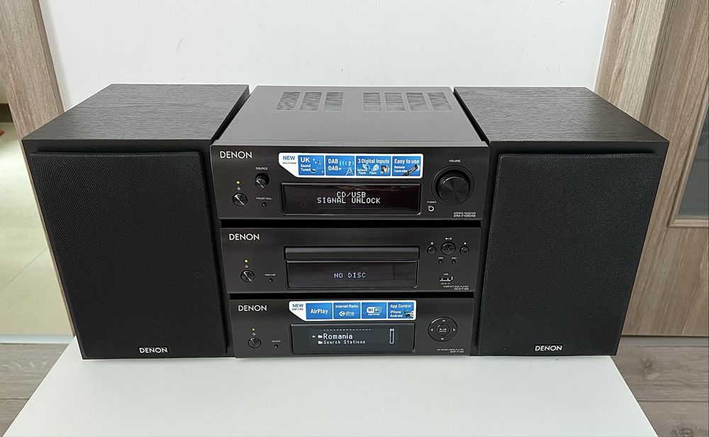 Sistem Audio Hi-fi Denon în stare impecabilă (set complet, nefolosit, TESTAT)