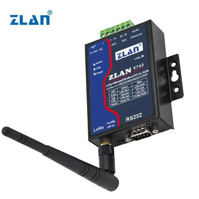 LORA ZLAN9743 IoT device Ethernet modbus rs485 wireless module