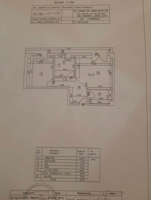 Vand apartament 2 camere dobroesti