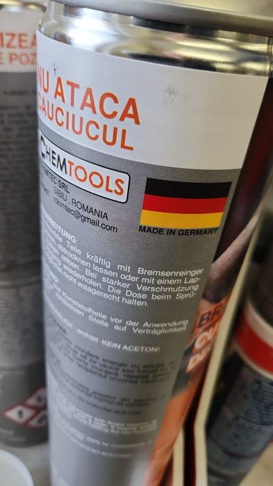 Spray curatat frane 850ml.Fara Acetona.Spray degresat.Import direct Germania!Pulverizeaza cu capul in jos.Pret+tva/buc comanda 840buc minim+tva