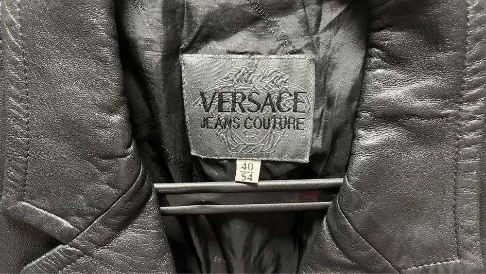 Плащ кожаный Versace оригинал мужской