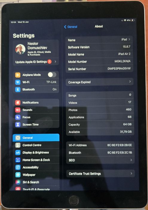 Ipad Air 2 64 GB