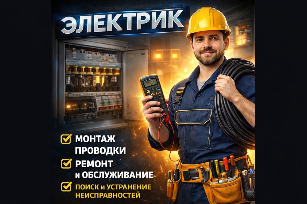 Электрик. Замена проводки. Квартиры и дома. Гарантия