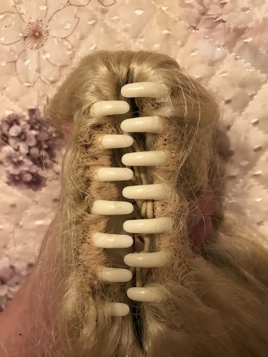 Волосы хвостик 3 оттенка