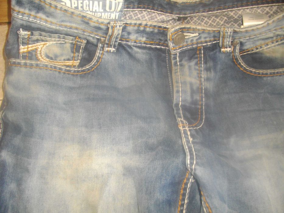 Мъжки Оригинални Къси Дънки Размер L-TOM TOMPSON Denim-За Мъж до 85 кг