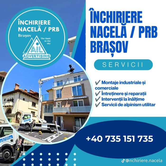 Închiriez nacela Brașov înălțimea 20m