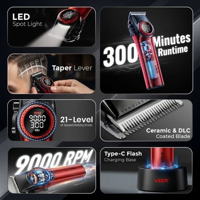 Професионален Берберски бръснарски комплект 4 в 1 VGR PRO STARTER PACK