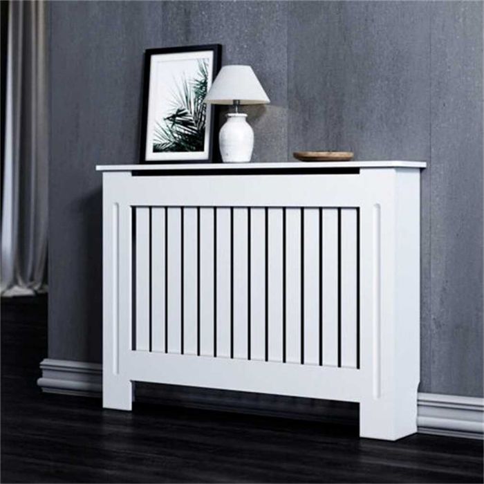 Panou decorativ- Masca calorifer, lemn MDF alb lucios S,M,L,XL