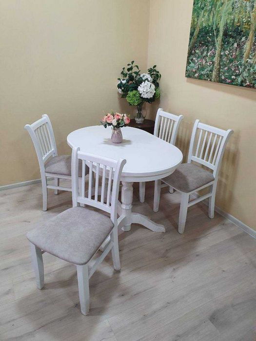 Стол и стулья из массива и металла. Под заказ. В кухню и гостиную.