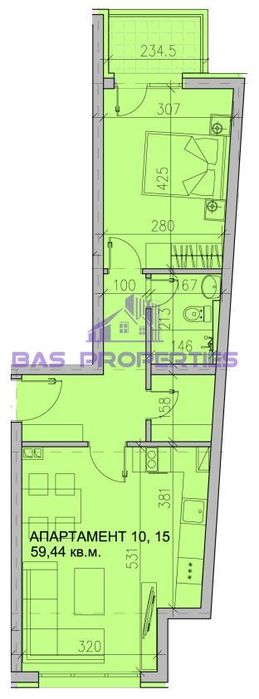 2-стаен в София-Модерно Предградие площ 70