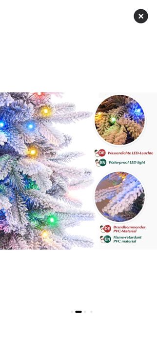 Brad artificial nins Yorbay cu lumini LED suport inclus 150 cm