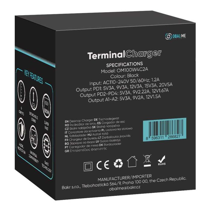OBAL:ME GaN зарядна станция USB/USB-C 100W