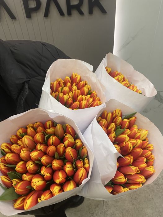 Тюльпаны по 650 с оформлением