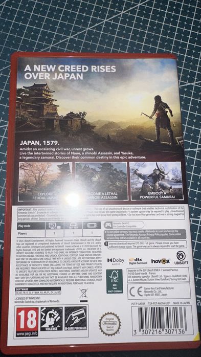 Assassin’s Creed Shadows Nintendo Switch 2