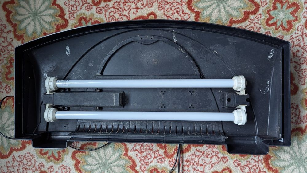 Capac acvariu 80x35cm LED NEGRU, curbat