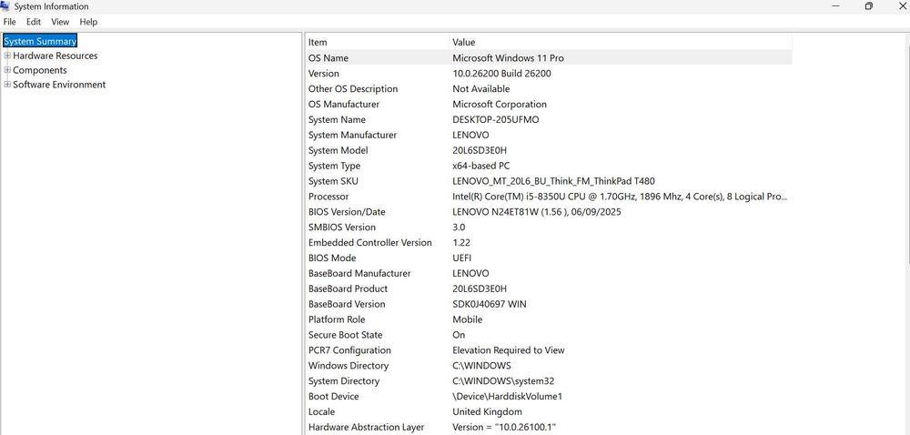 лаптоп Леново T480 16gb 256gb SSD Windows 11 pro