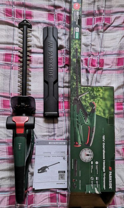 Trimmer gard viu NOU, foarfecă electrică pe acumulator 12 V (neinclus, disponibil separat), garanție, trimer