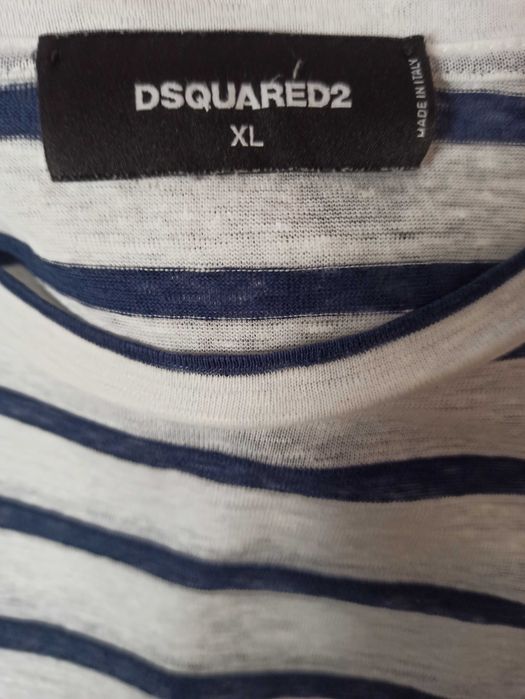 Tricou Dsquared2 cu dungi marimea XL