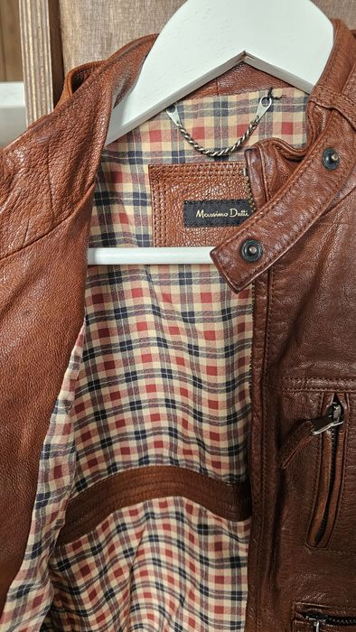 Уникално кожено яке Massimi Dutti. Като Ново.