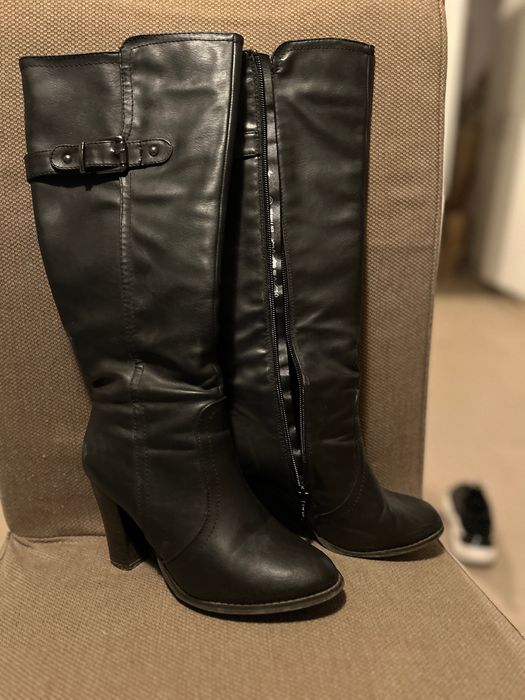 Vand cizme dama piele naturala culare negru/maro