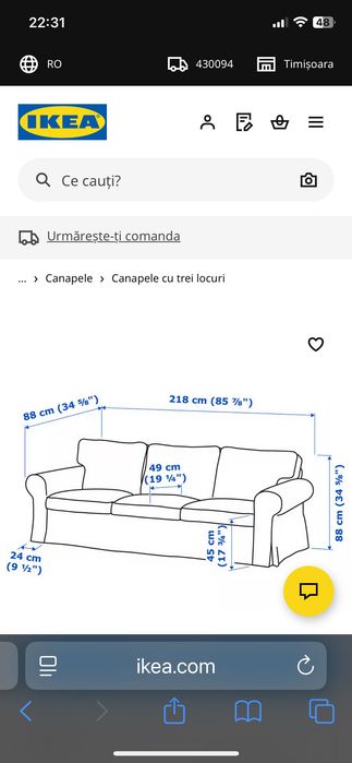 Canapea  3 locuri si fotoiul