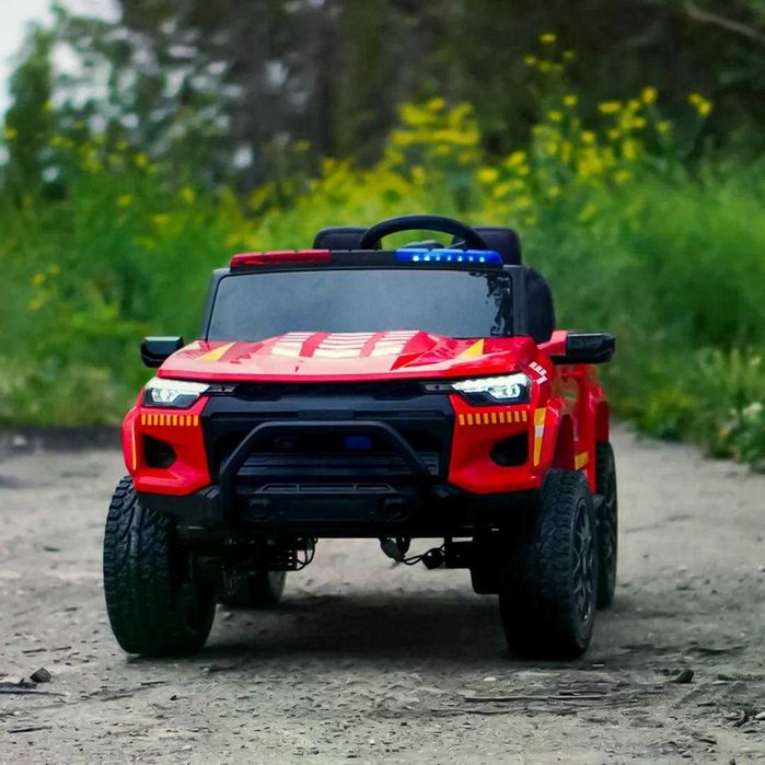 Masinuta electrica pentru 2 copii Kinderauto FirePatrol 4x200w, 24V