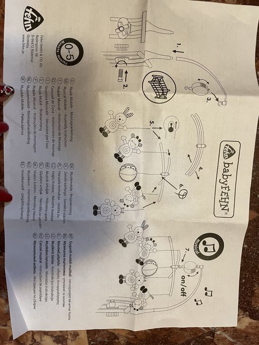 Carusel muzical bebe